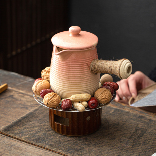 围炉冰茶器皿工具侧把陶泥罐罐茶煮茶功夫炭火茶炉煮茶壶煮茶套装