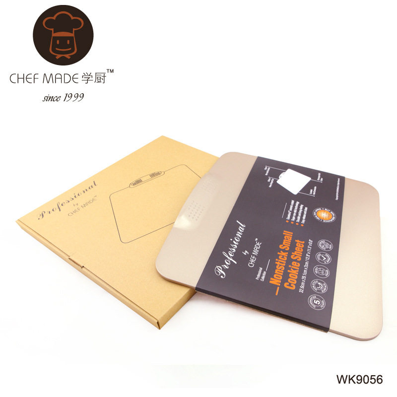 学厨chefmade金色不粘 WK9056烘焙饼干模具无边烤盘 长帝32GS 25B