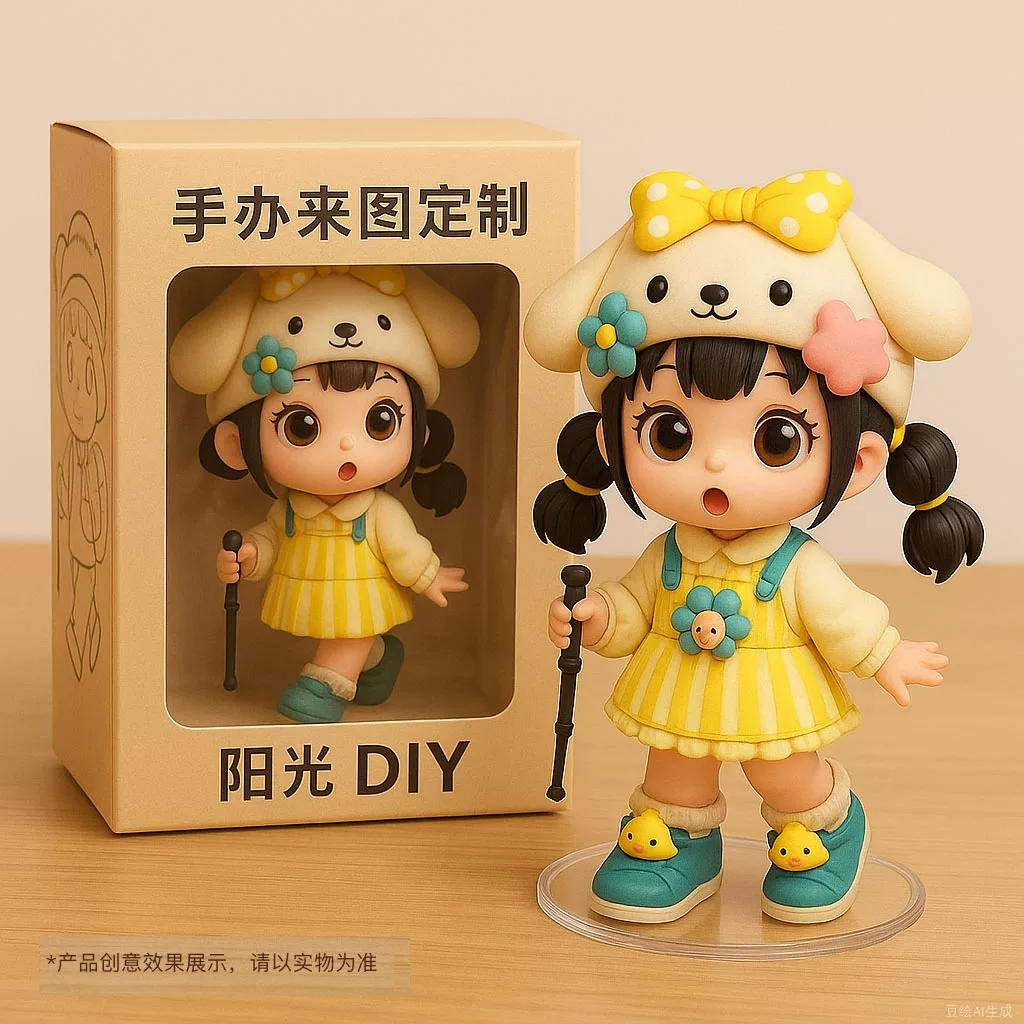 母亲节生日礼物女生Q版公仔盲盒3D打印人偶送男生女朋友同学