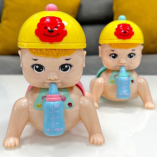 婴幼儿0-6-12个月音乐电动学爬行男童一岁益智女宝宝有声会动玩具