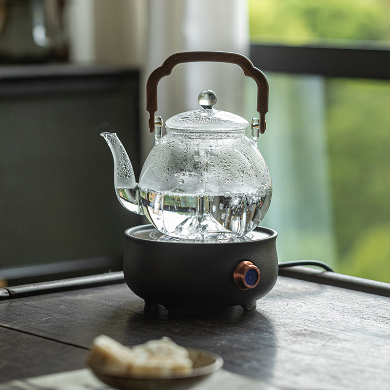 家用迷你黑晶炉小型煮茶器玻璃壶烧水泡茶小电磁炉泡茶炉光波炉静