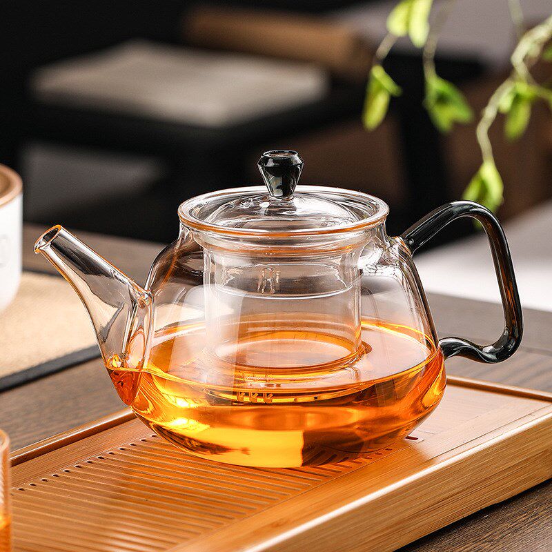 耐高温玻璃茶壶家用玻璃内胆沏煮茶器电陶炉可用600ml中式泡茶壶