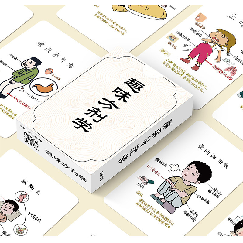 趣味方剂学卡片学习中医知识卡片