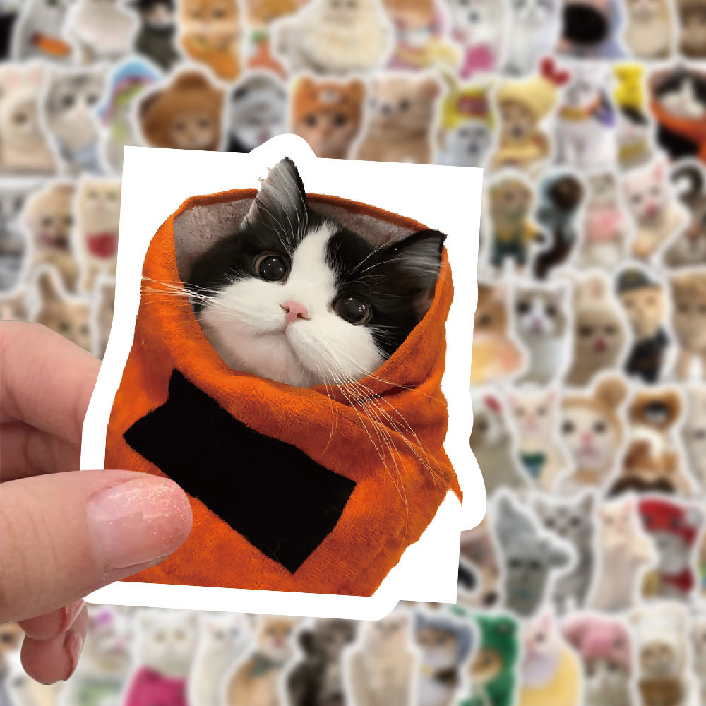 800张可爱呆萌猫咪笔记本贴纸