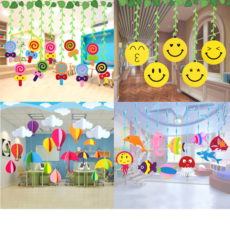 幼儿园创意装饰品教室空中吊饰商场环境布置走廊店铺屋顶挂饰挂件