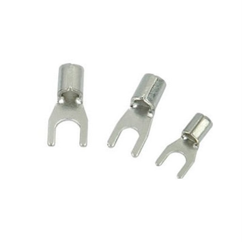 UT1.5-3冷压端子接线裸端头线耳线鼻子插拔黄铜U型叉形Y型1000只