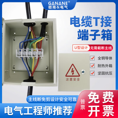 电缆T接箱JXT1接线端子箱低压大电流转接分线箱T型铜排分支配电箱