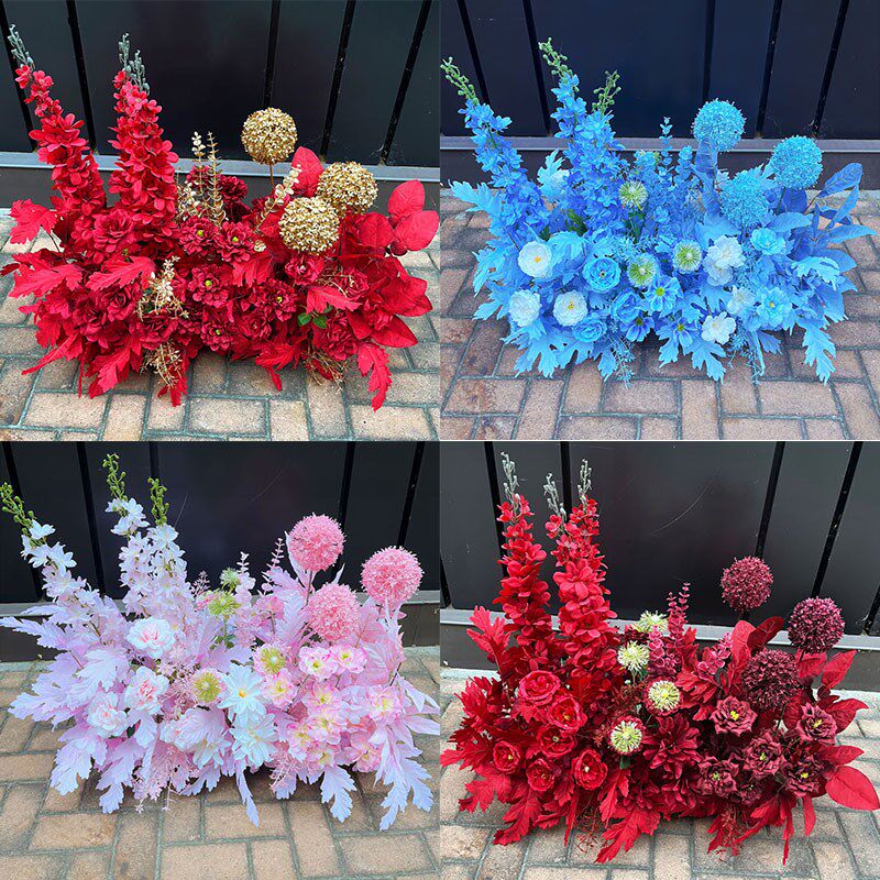 婚庆仿真花结婚路引花地排花挂花求婚订婚装饰花假花现场布置花艺
