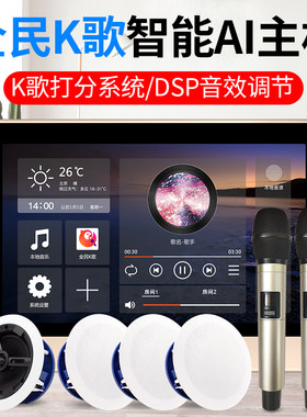 家庭智能背景音乐主机控制系统家用K歌套装全屋吸顶音响智能家居
