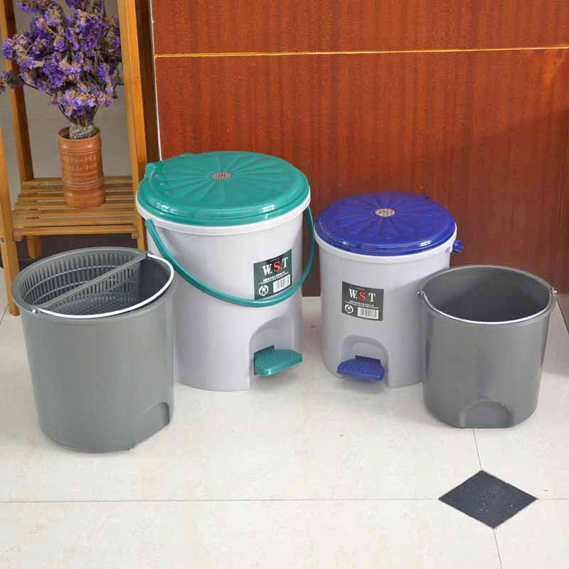 垃圾桶圆形中小号客厅房间大号工厂公司医院卫生桶有盖内桶脚踏式