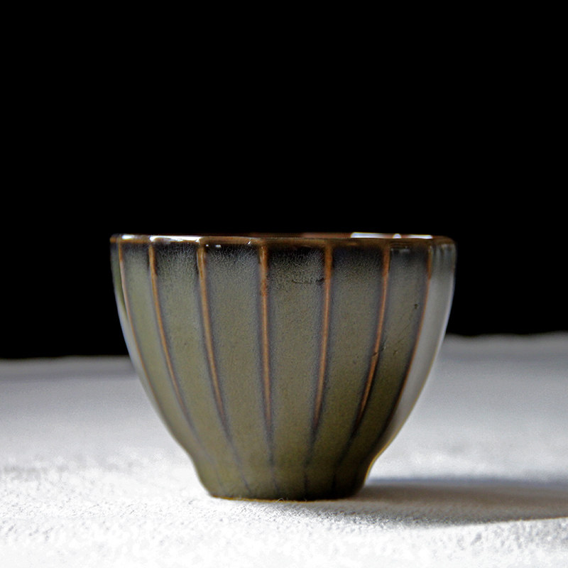 茶末釉茶杯陶瓷品茗杯单杯家用主人杯功夫茶具复古小茶杯茶盏杯子