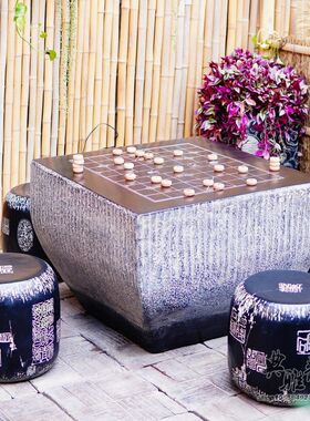 现代中式仿古客厅家居饰品树脂工艺摆件茶桌大陋室铭茶几茶桌茶台