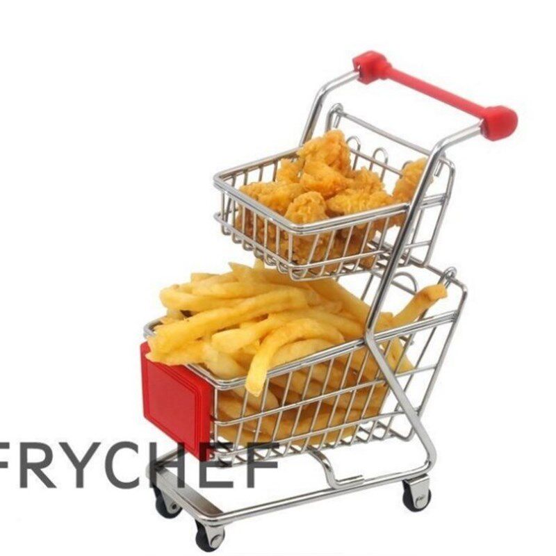 装薯条篮鸡块篮筐迷你可爱炸鸡米花篮小吃篮点心水果碟小车篮餐厅
