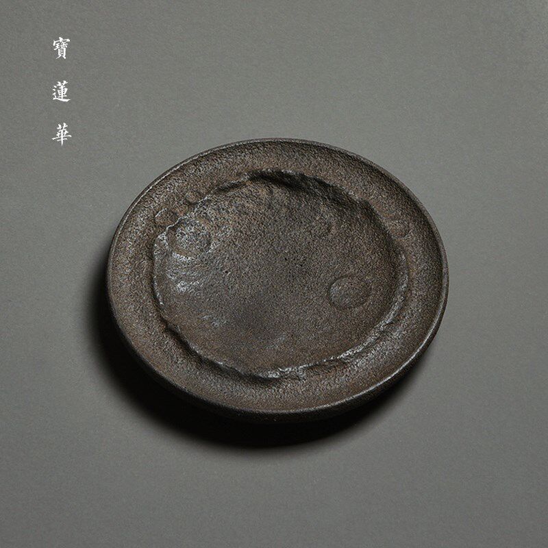 望月天然玄武岩石壶承 干泡石茶盘养壶托 石茶台茶海石托盘点心盘
