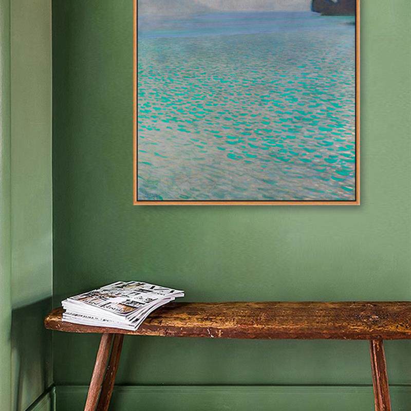 阿特湖克里姆特喷绘彷制油画客厅卧室沙发背景装饰画风景挂画壁画