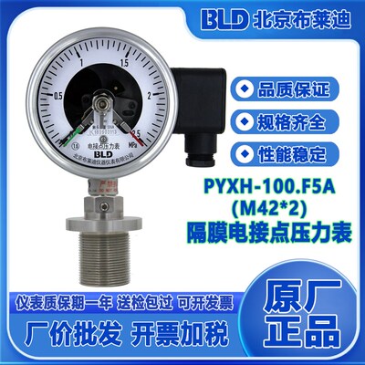 BLD北京布莱迪全钢隔膜电接点压力表PYXH-100.AO.F5A M42*2探入式