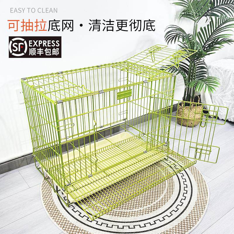 可抽拉底盘防锈狗笼子中型犬加粗加固小型犬宠物大型犬折叠笼狗笼