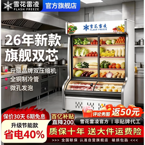 雪花点菜柜麻辣烫展示柜冷冻柜
