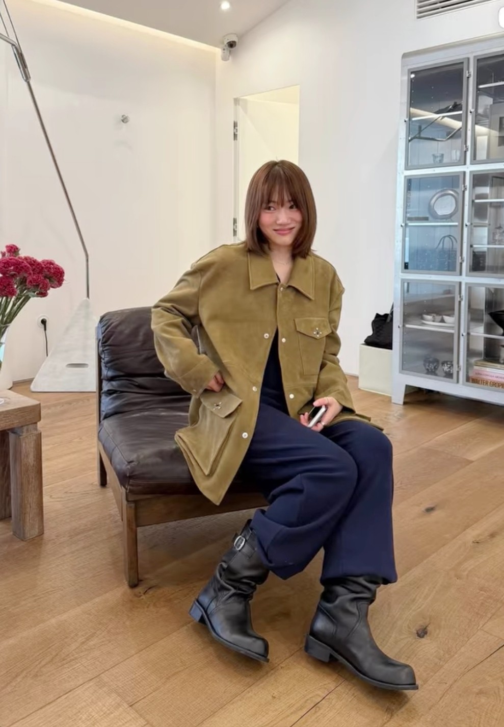 韩国品牌 ATELIER EDITION 山羊皮 口袋皮衣夹克