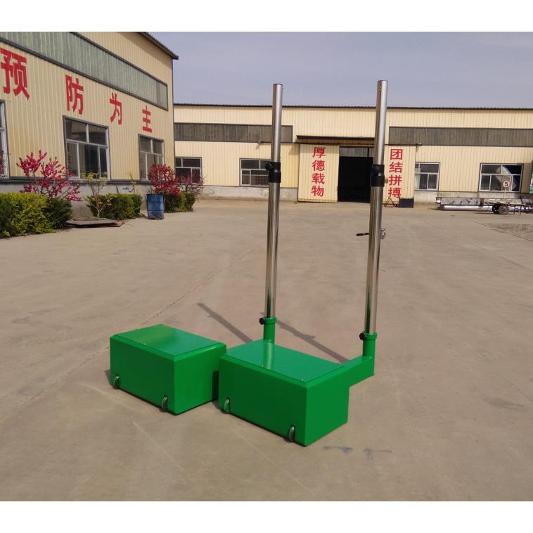 不锈钢箱式移动排球柱标准比赛排球架加厚箱体手摇生降涡轮