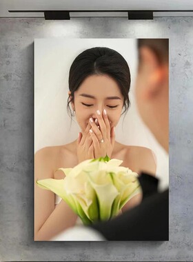 定制油画布挂画画框洗照片冲洗相片装裱宝宝照片个人艺术写真挂墙