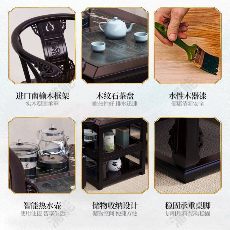 皇宫椅三件套仿古实木圈椅办公泡茶阳台家用茶桌太师靠背椅组合装