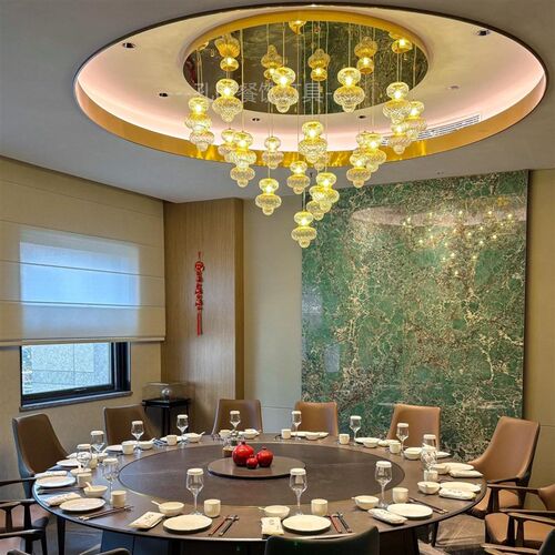 艺术氛围玻璃吊灯酒店大堂宴会厅创意装饰灯饭店包间餐饮包厢吊灯