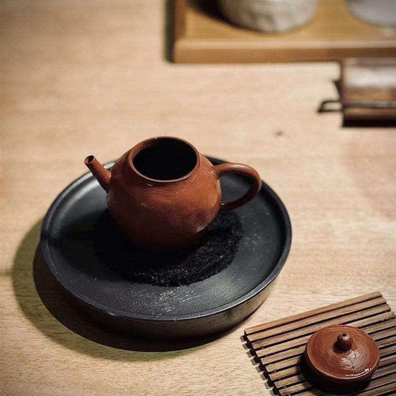 复古纯锡干泡台老锡壶承壶托干泡台储水式纯锡小茶盘水洗水盂