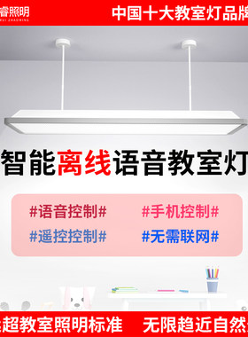 新国标全光谱智能离线语音教室灯儿童学习护眼灯防近视落地大路灯