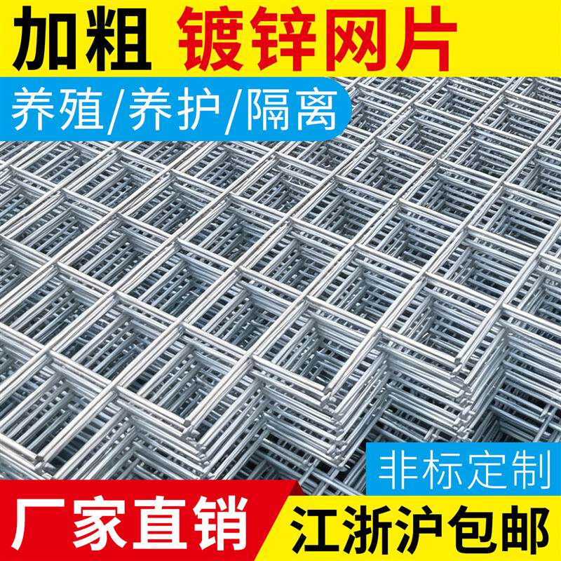 加粗镀锌网片铁丝围栏家用养殖电焊网格阳台防护钢丝网防鼠隔离网