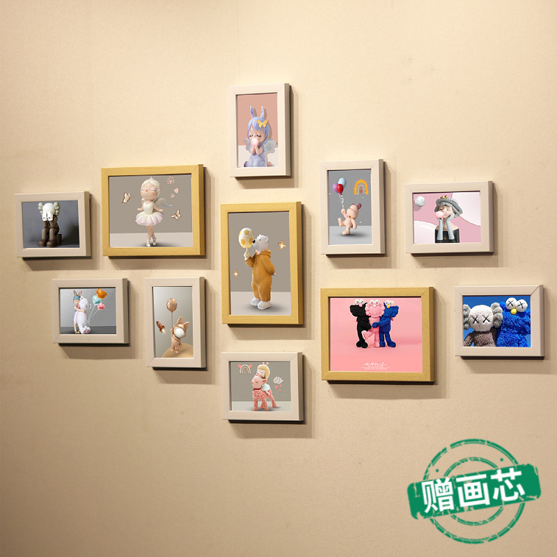 创意客厅墙壁背景免打孔小清新挂墙组合照片墙卧室装饰墙面相框墙