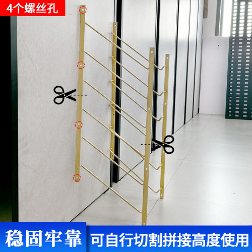 橱柜门样板展架钩色板钩连体式螺丝固定层板托金色金属铁线挂钩