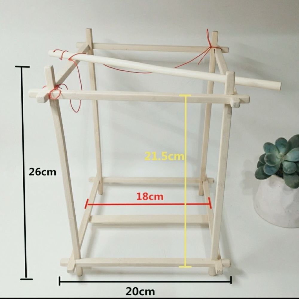 手工灯笼架竹木儿童diy传