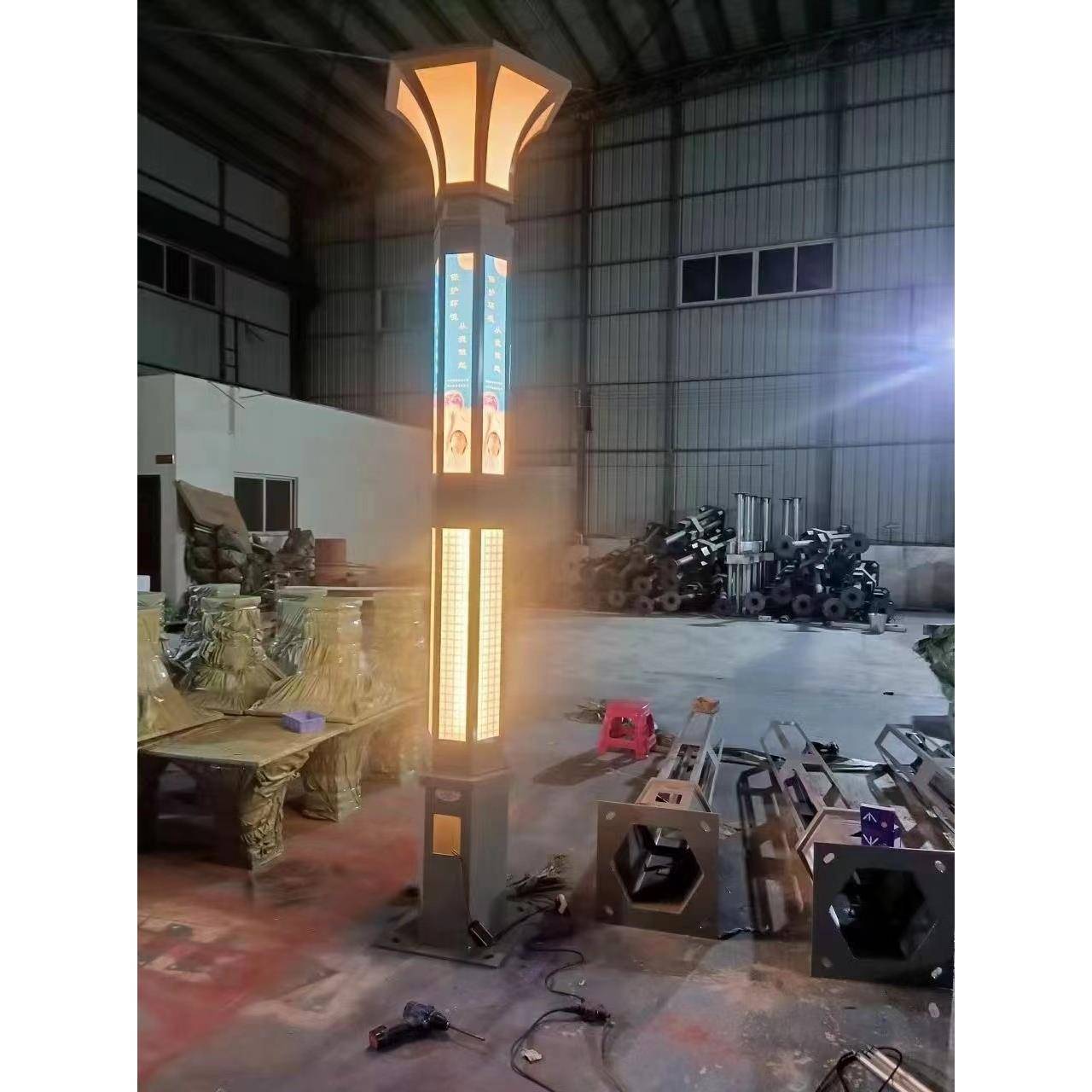 户外防水不锈钢灯具玻璃方形灯柱ip亚克力led灯亮灯庭院灯家用