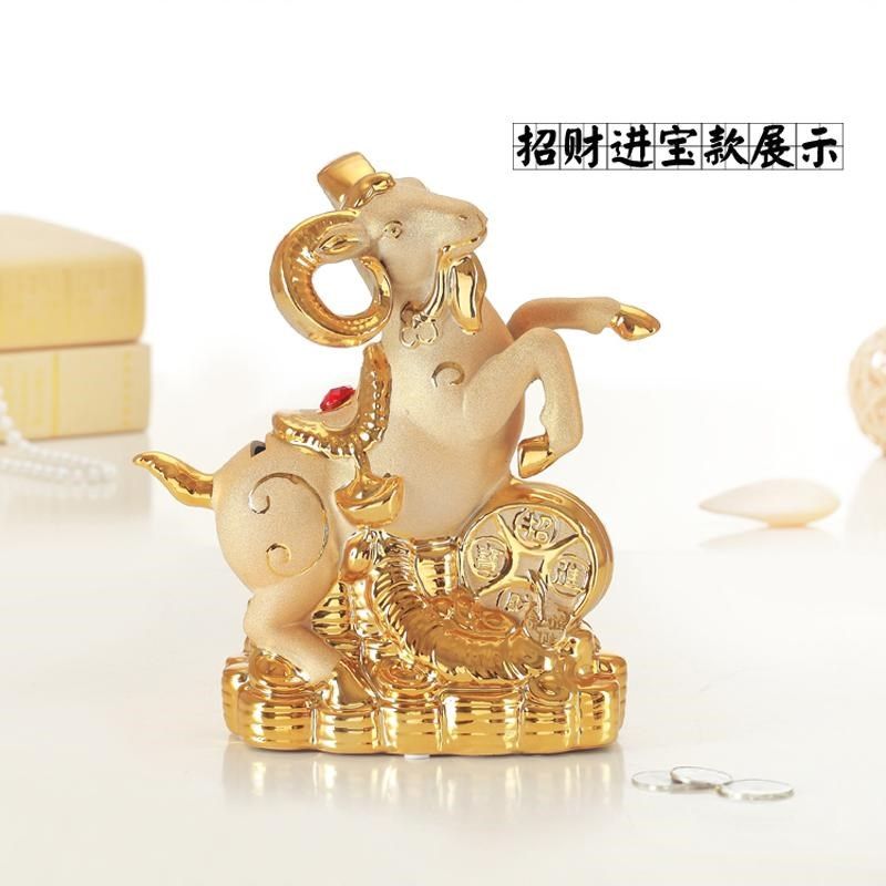 陶瓷羊存钱罐中号特大号储钱罐结婚礼品招财进宝聚宝盆羊年摆件