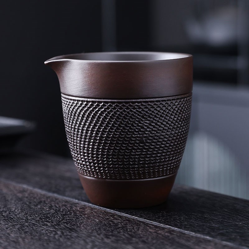 新款紫陶公道杯茶海分茶器一体公平杯匀杯分茶杯高档功夫茶具配件