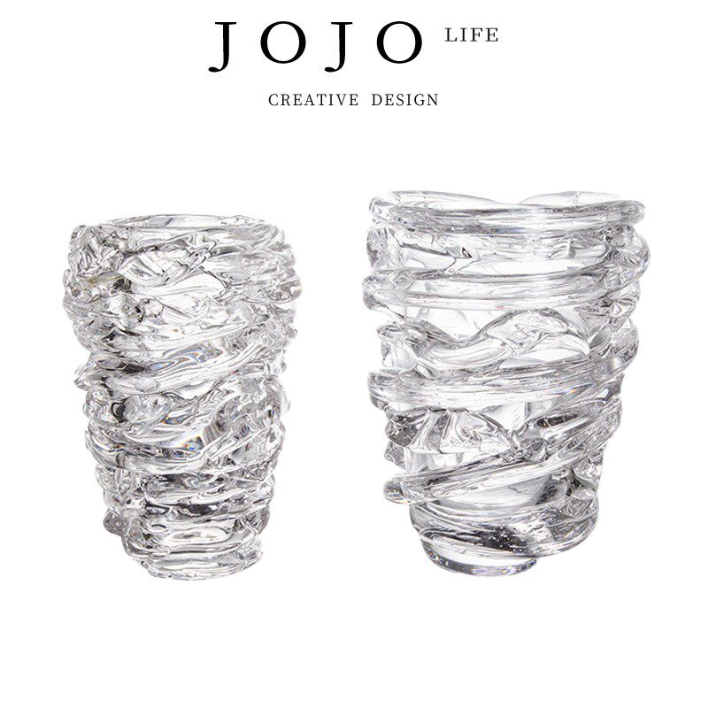 JOJOS L. PD.empty.花瓶加厚水晶透明高玻璃大餐厅摆件 询虚