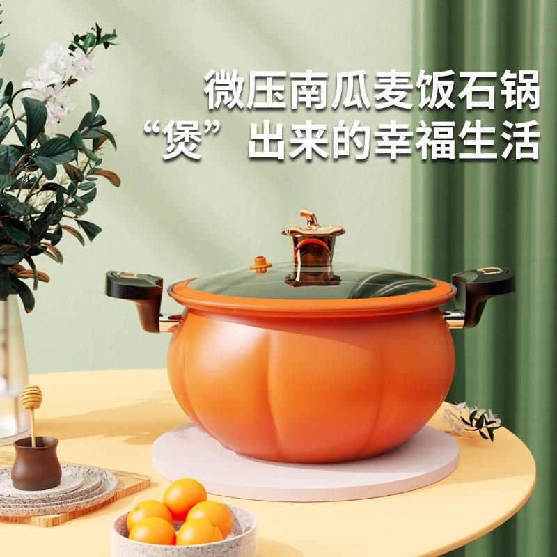 微压锅多功能家用南瓜锅双耳汤锅电磁炉燃气灶通用压力锅礼品代发