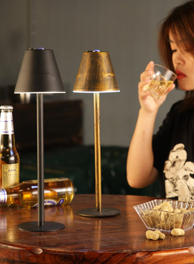 酒吧led充电台灯欧式装饰KTV清吧餐厅创意个性小夜灯氛围酒吧桌灯