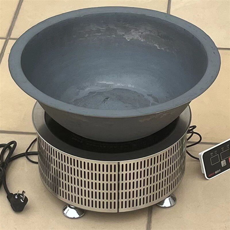 大功率平面电磁炉铁锅炒菜锅不粘锅炒锅无涂层商用铁锅炖卤肉熏鸭