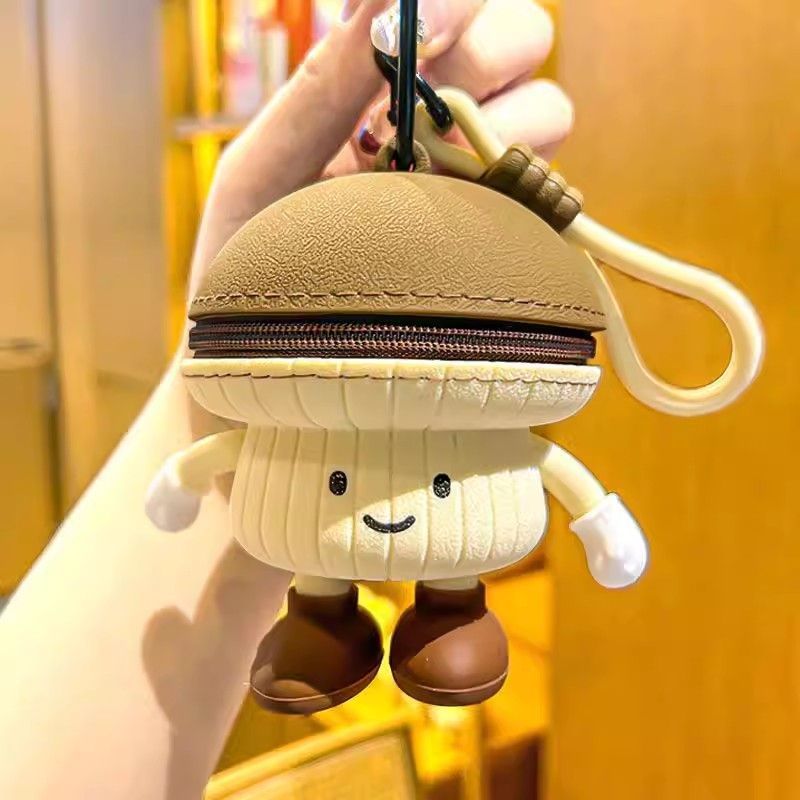 可爱卡通小蘑菇耳机收纳