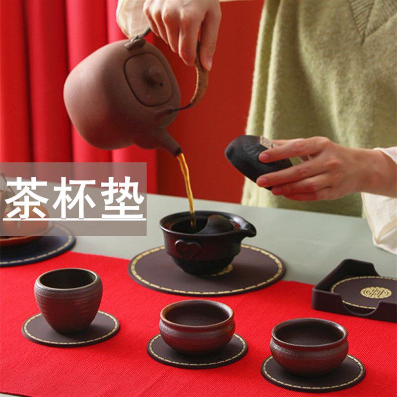 杯垫隔热垫圆形家用餐桌垫烟缸垫茶壶垫盘子垫汤碗垫防水茶杯垫片