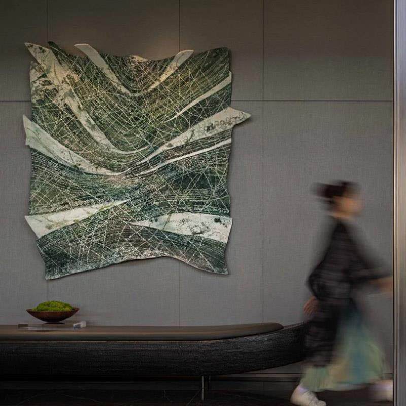 现代客厅画玄关过道立体雕刻装饰画售楼处样板间别墅挂画