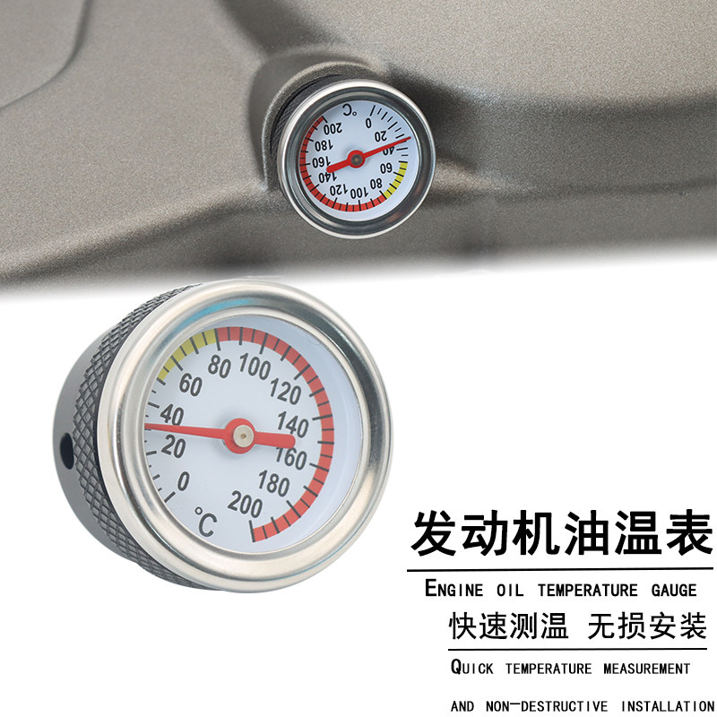 奔达金吉拉/灰石QJ闪300 GV300改装机油表油温表引擎温度表配件图片