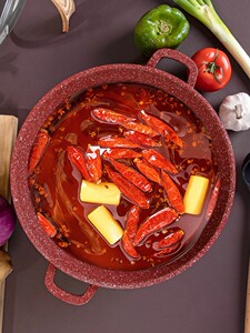 MGC麦饭石炖锅双耳锅家用锅不粘锅煲汤锅泡面锅电磁炉燃气灶适用