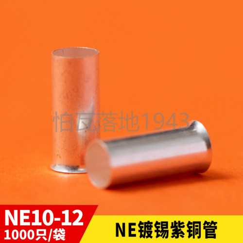 EN10-12裸铜管 管形裸端子 铜管 冷压 铜连接管GT型 1000只