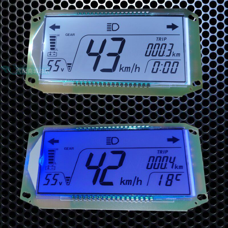 电动车电瓶车液晶仪表芯液晶屏显示器48V60v72v改装电量电子码表