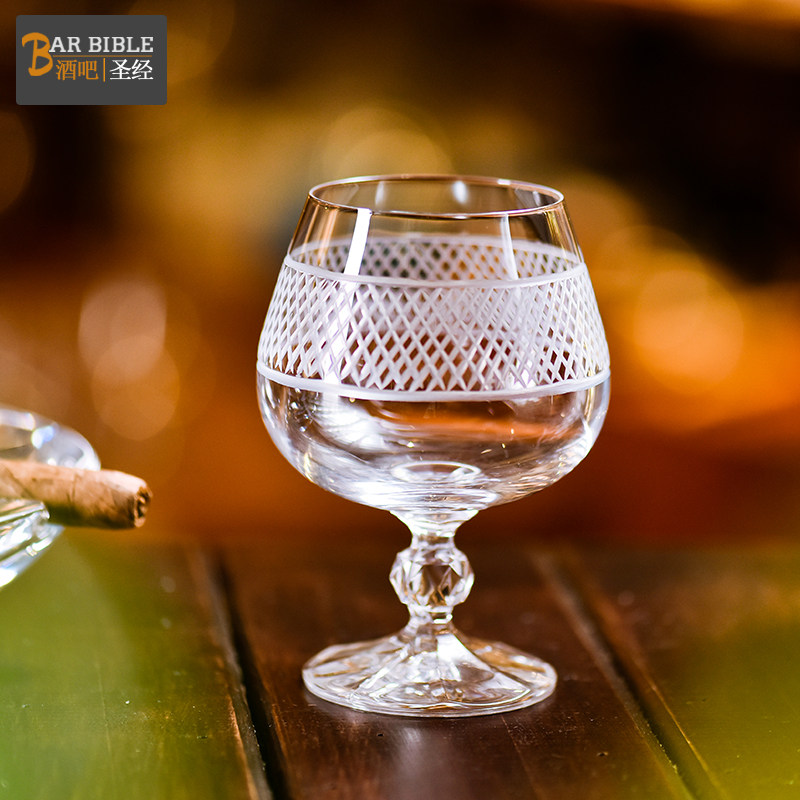酒吧调酒 捷克水晶白兰地杯干邑杯品酒杯威士忌杯烈酒杯小号XO杯