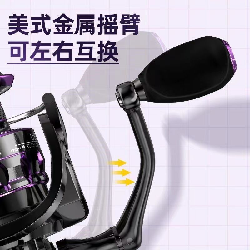 巨鳍王渔轮纺车轮金属渔轮不锈钢路亚海竿远投轮海杆轮鱼线轮鱼轮