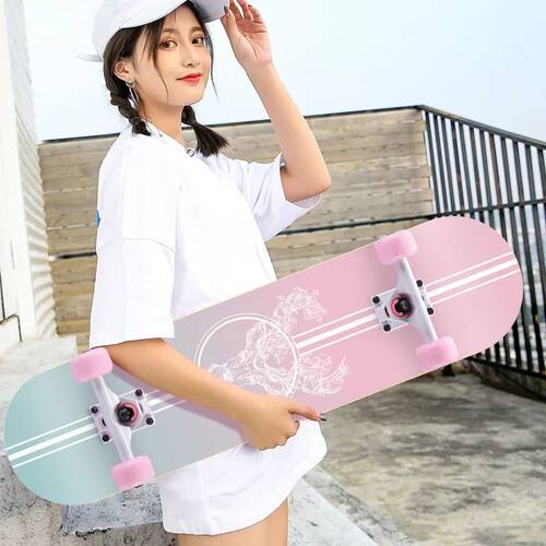 5-18岁四轮双翘板滑板女
